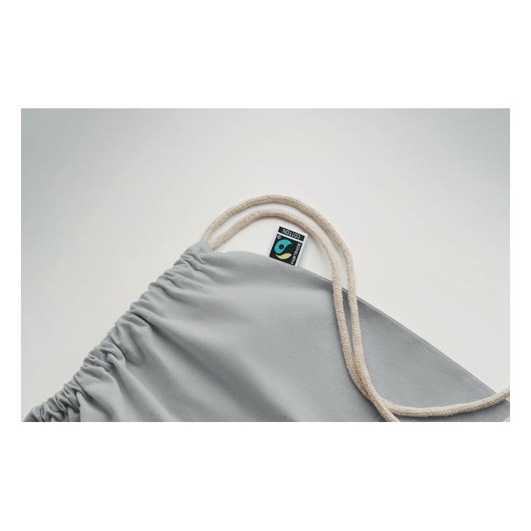 Rucsac cu șnur Fairtrade Osole Draw Colours, 180 g/m² Gri