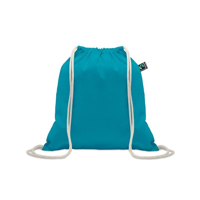 Rucsac cu șnur Fairtrade Osole Draw Colours, 180 g/m² Turquoise