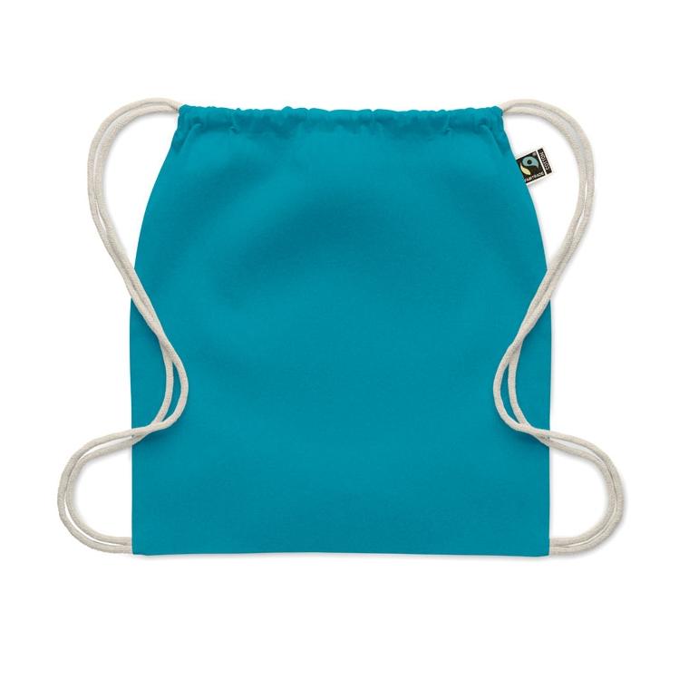 Rucsac cu șnur Fairtrade Osole Draw Colours, 180 g/m² Turquoise