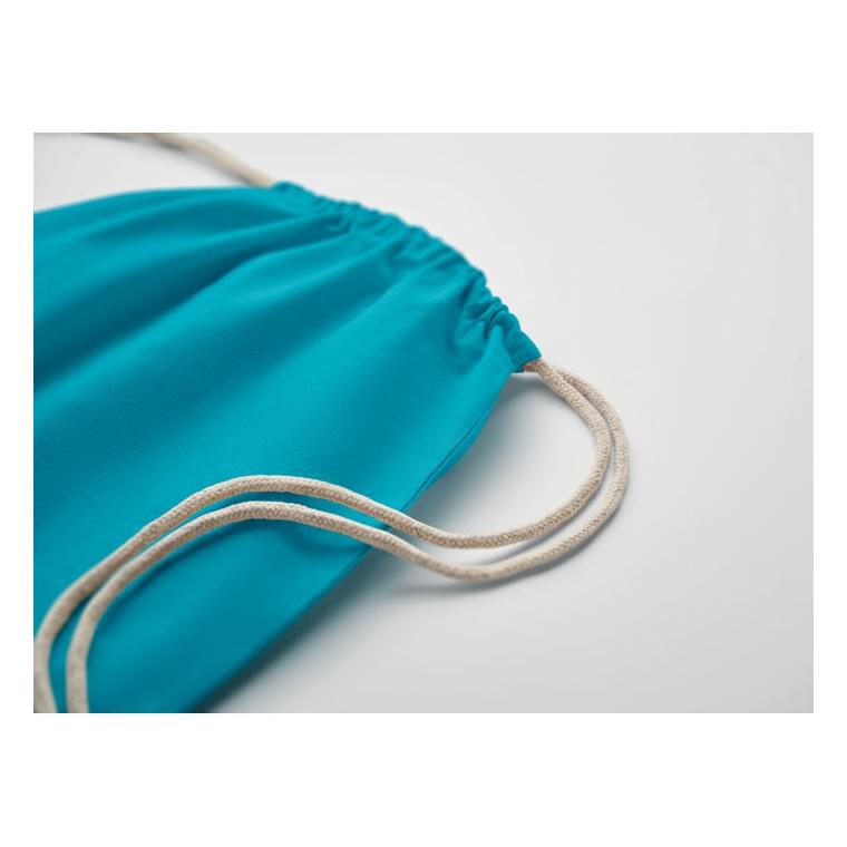 Rucsac cu șnur Fairtrade Osole Draw Colours, 180 g/m² Turquoise