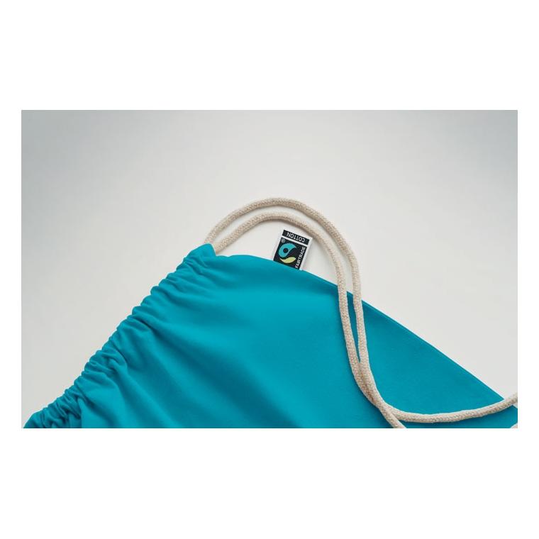 Rucsac cu șnur Fairtrade Osole Draw Colours, 180 g/m² Turquoise