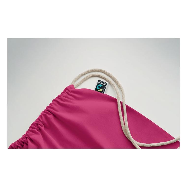 Rucsac cu șnur Fairtrade Osole Draw Colours, 180 g/m² Fuchsia