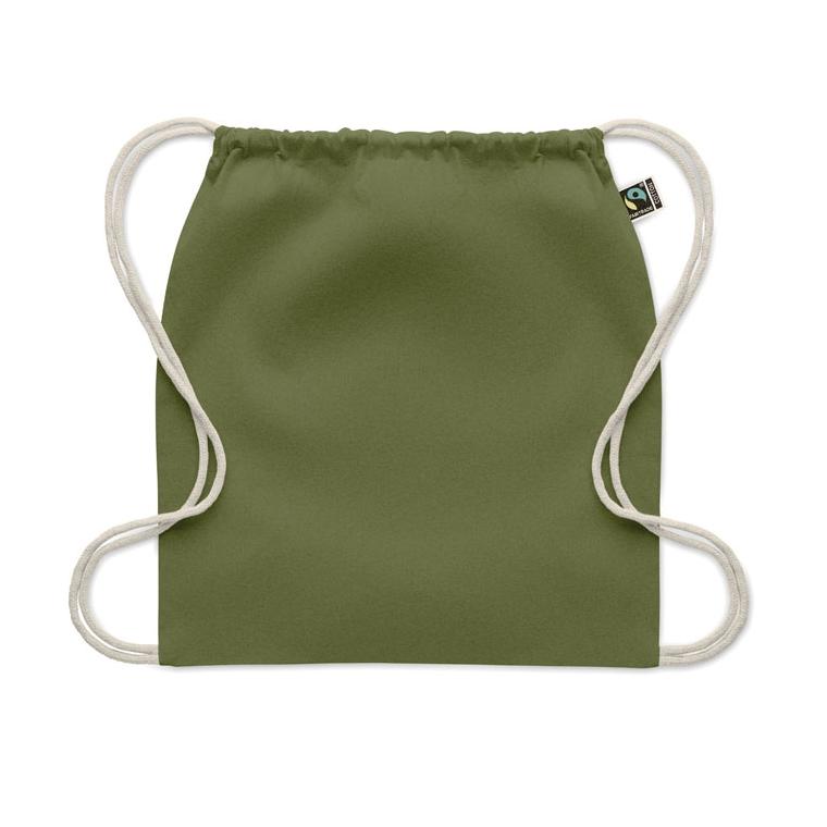 Rucsac cu șnur Fairtrade Osole Draw Colours, 180 g/m² Verde Inchis