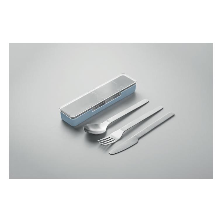 Set tacâmuri din oțel inoxidabil Mesteck Albastru deschis