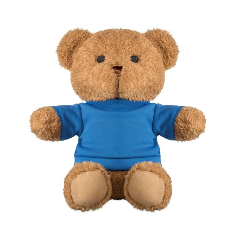 Ursuleț de pluș cu tricou Jackie, 23 cm Albastru
