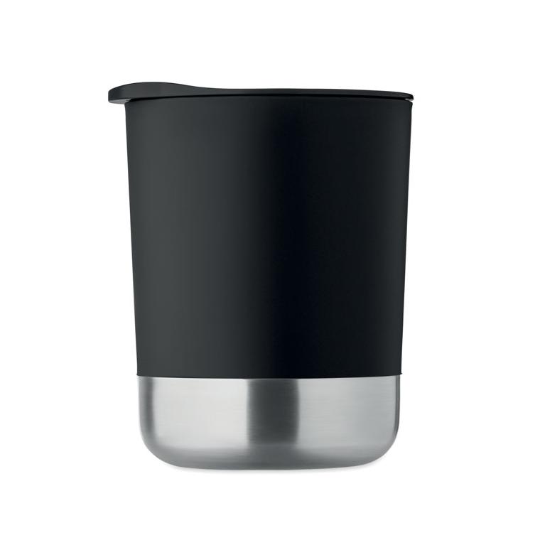 Cană cu perete simplu Beaker, 300 ml Negru