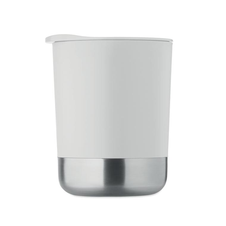 Cană cu perete simplu Beaker, 300 ml Alb