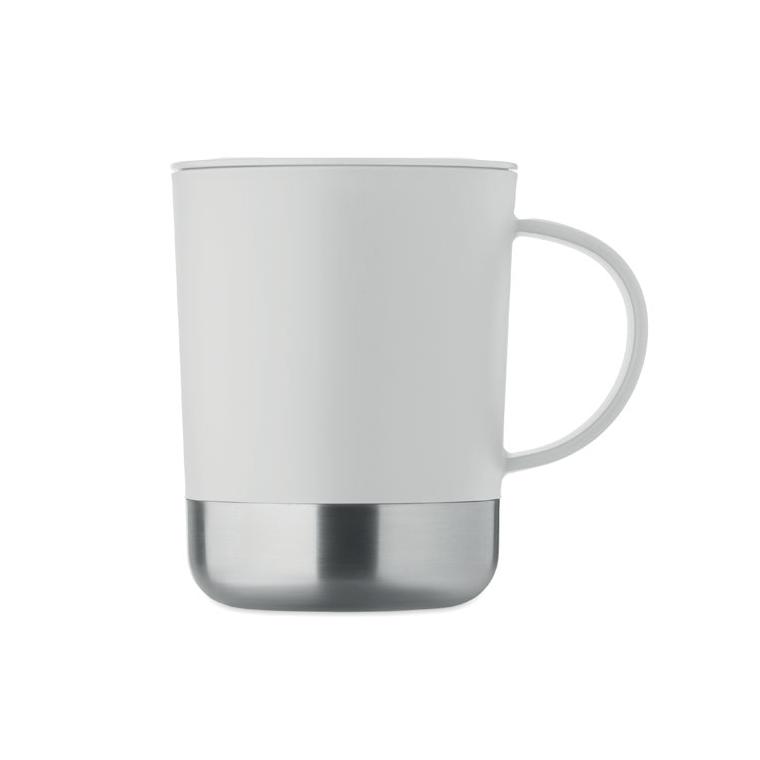 Cană cu perete simplu Beaker, 300 ml Alb