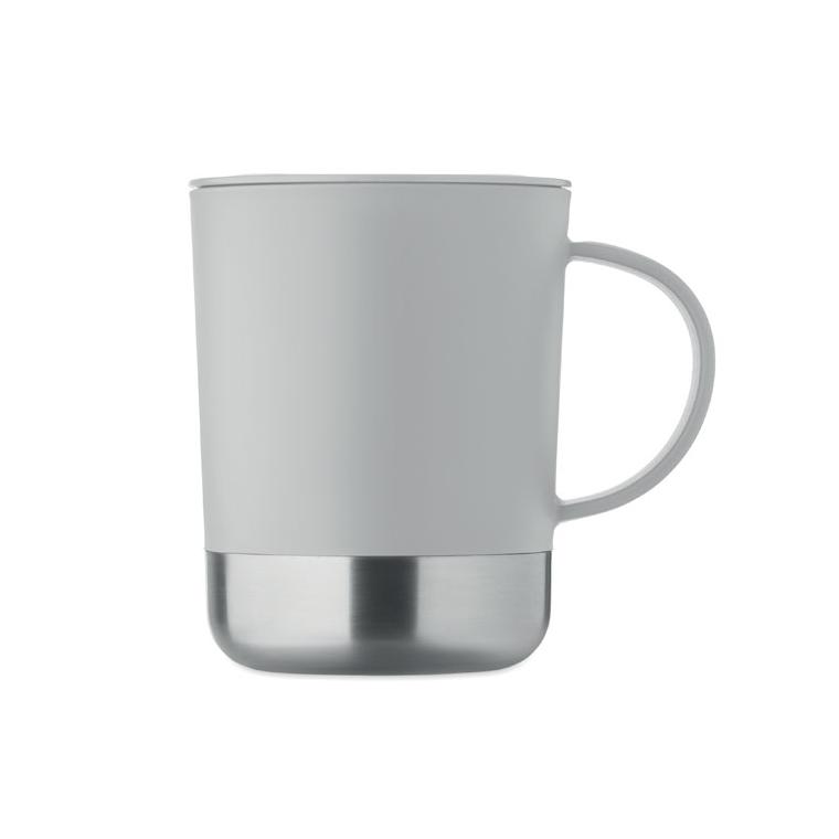 Cană cu perete simplu Beaker, 300 ml Gri