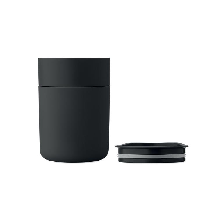 Cană termică din PP Goblet, 330 ml Negru