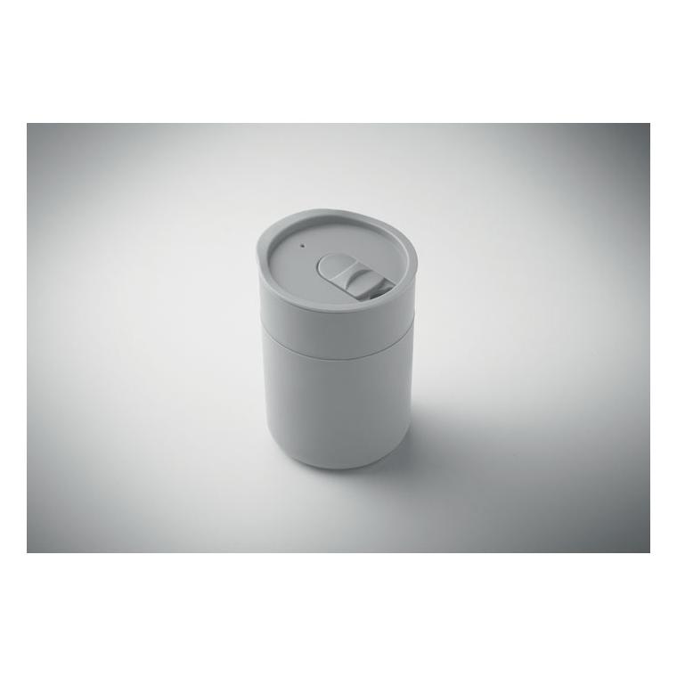 Cană termică din PP Goblet, 330 ml Gri