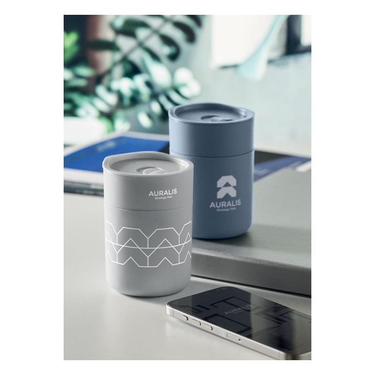 Cană termică din PP Goblet, 330 ml Gri