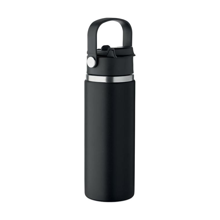 Sticlă cu perete dublu Suma Grip, 500 ml Negru