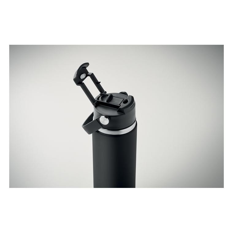 Sticlă cu perete dublu Suma Grip, 500 ml Negru