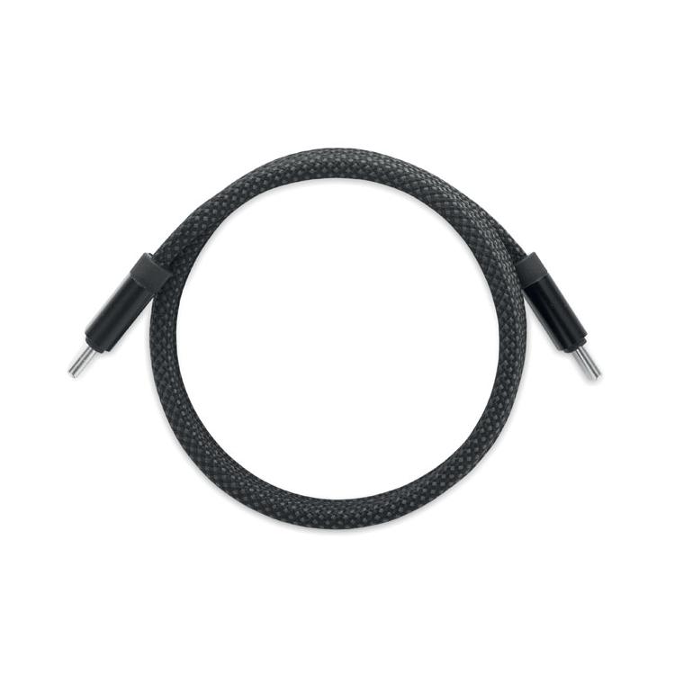 Cablu magnetic împletit din RPET Braid Negru