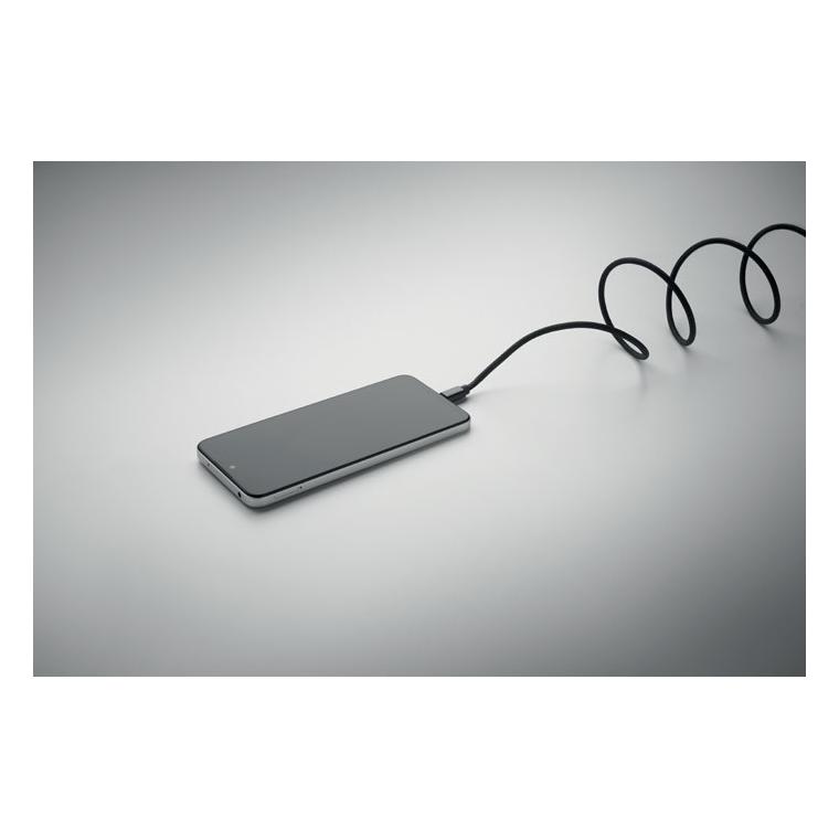 Cablu magnetic împletit din RPET Braid Negru