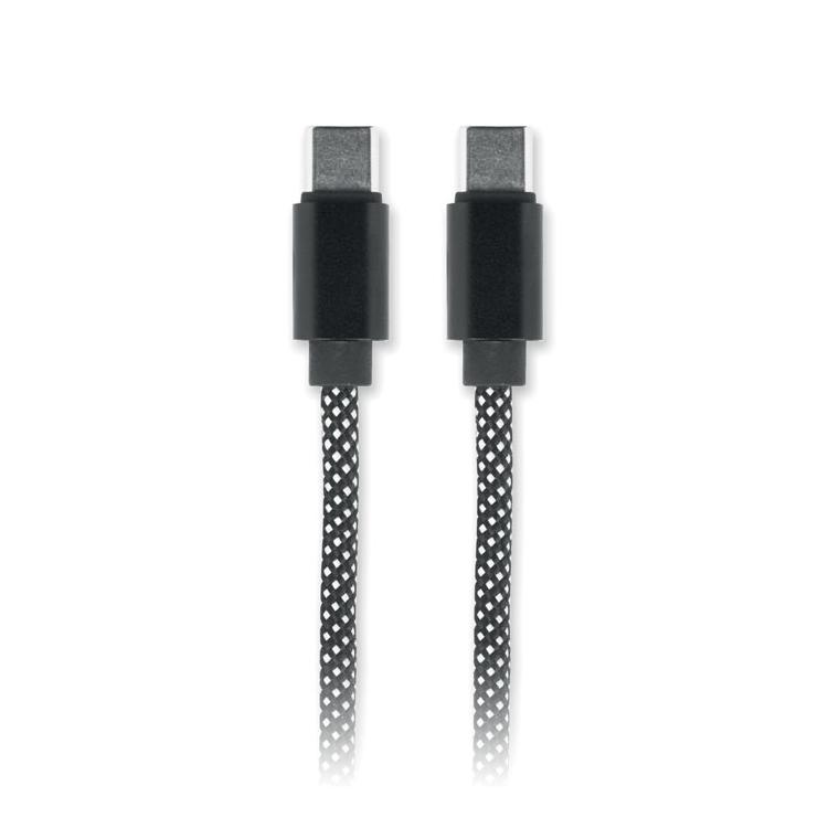 Cablu magnetic împletit din RPET Braid Alb/negru