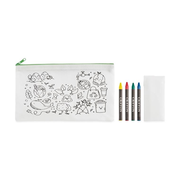 Penar cu 4 creioane colorate Cray Lime