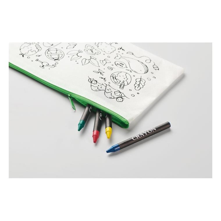 Penar cu 4 creioane colorate Cray Lime