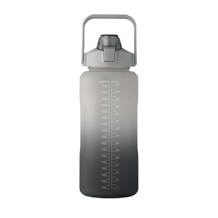 Sticlă de apă din RPET Activate Max, 2000 ml Negru