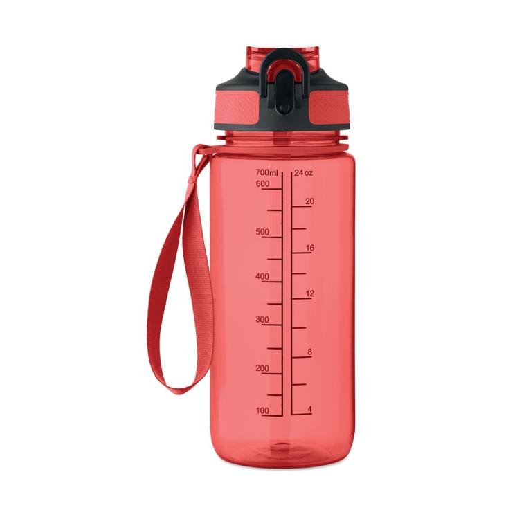 Sticlă sport Enkel, 700 ml Roșu transparent