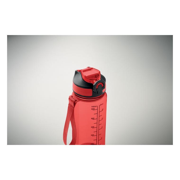 Sticlă sport Enkel, 700 ml Roșu transparent