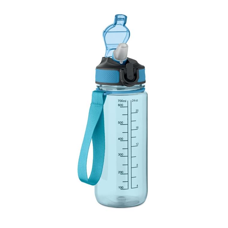Sticlă sport Enkel, 700 ml Albastru deschis transparent