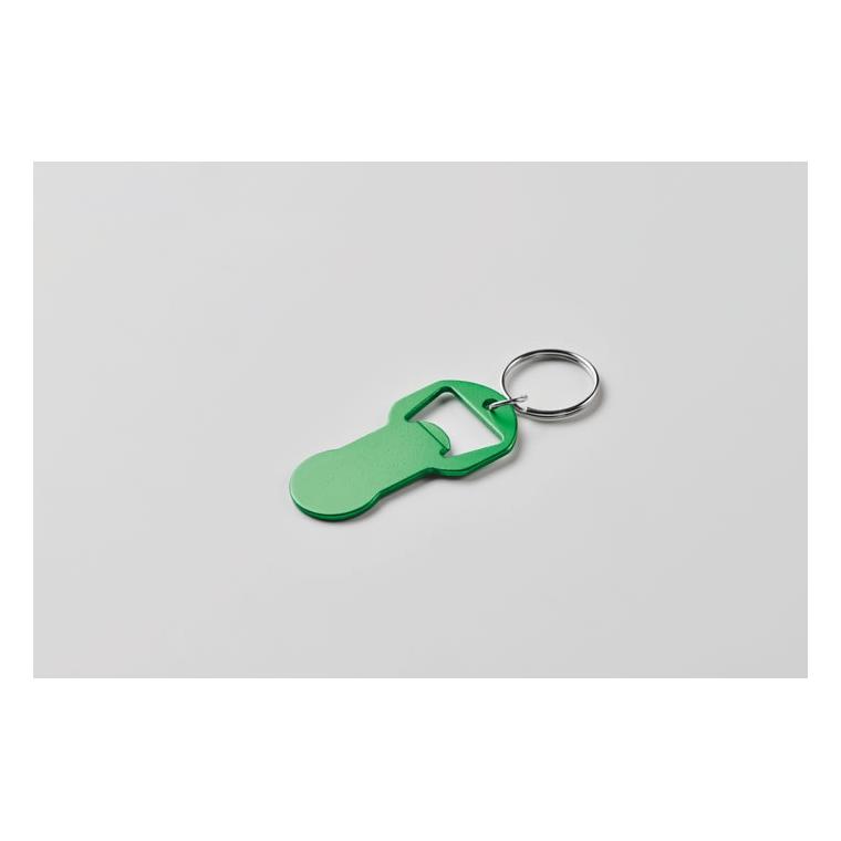 Breloc din aluminiu reciclat Clave Verde