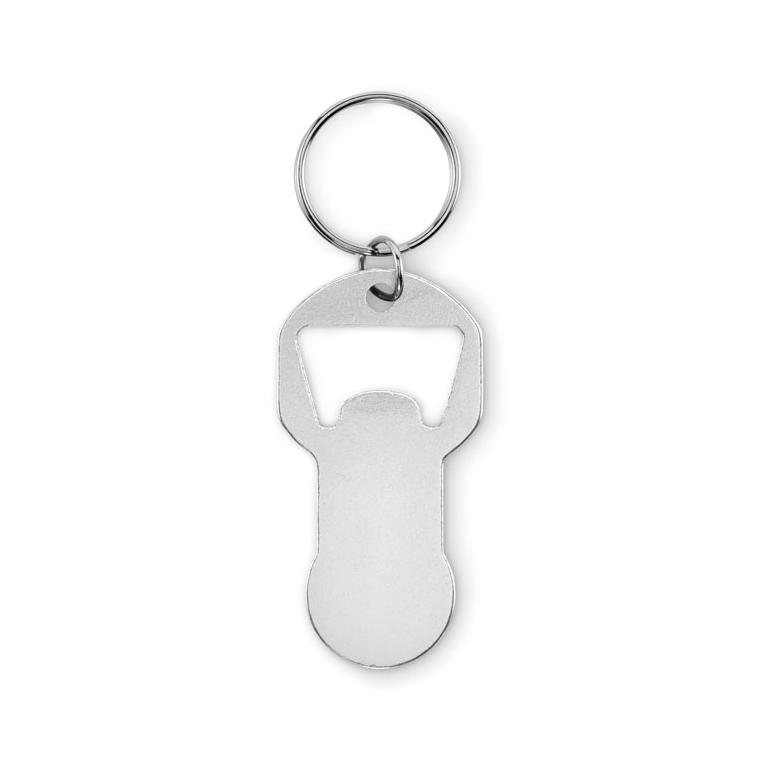 Breloc din aluminiu reciclat Clave Argintiu