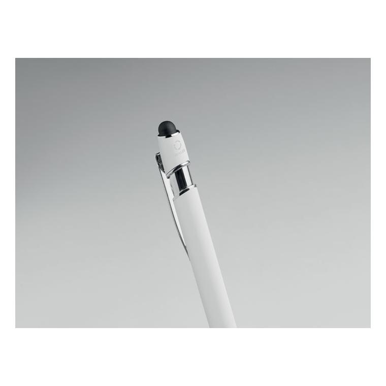 Pix stylus din aluminiu reciclat Siparo Alb