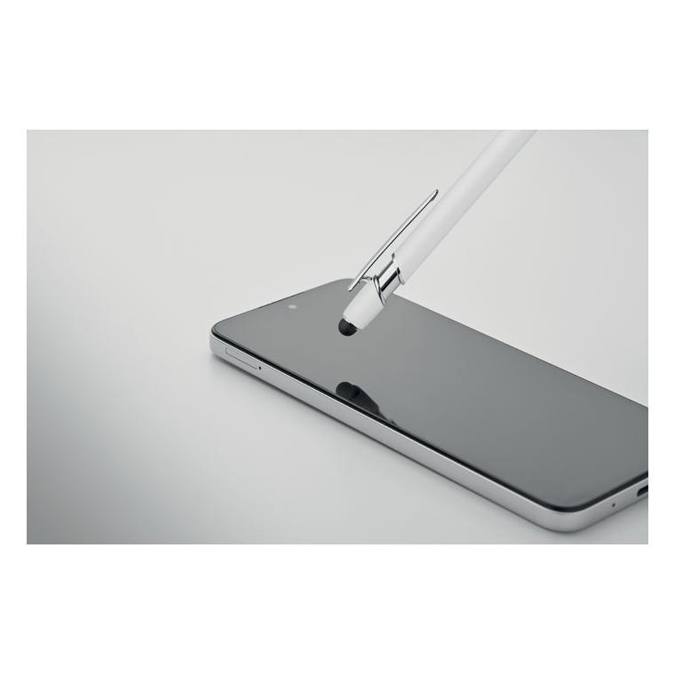 Pix stylus din aluminiu reciclat Siparo Alb