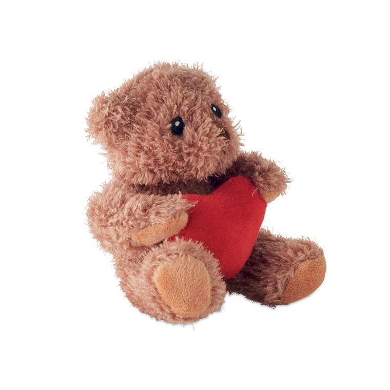Ursuleț de pluș cu inimă Cuddle Roșu