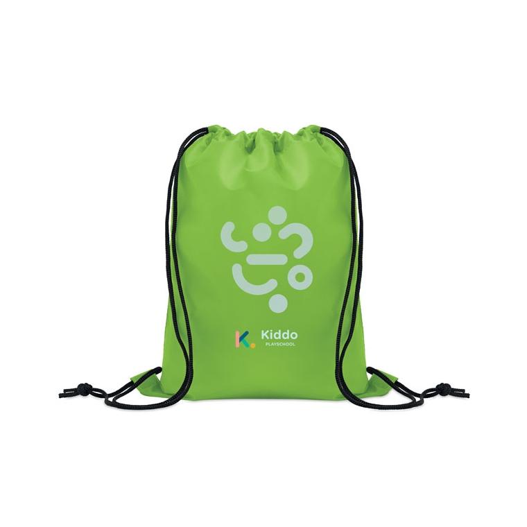 Rucsac cu șnur pentru copii din RPET 190T Shoop Kids Lime