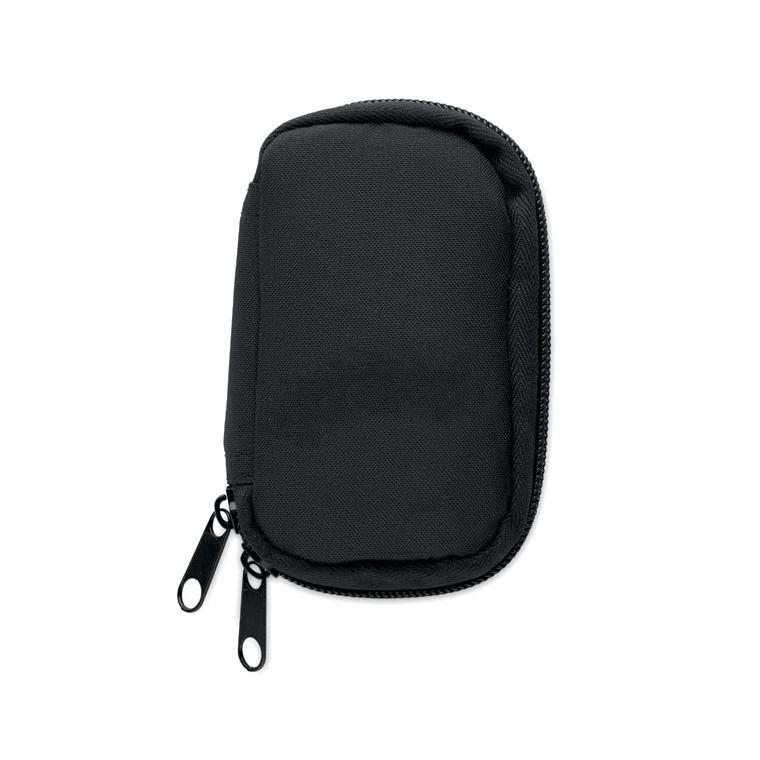 Husă pentru chei din RPET 300D Rover Negru