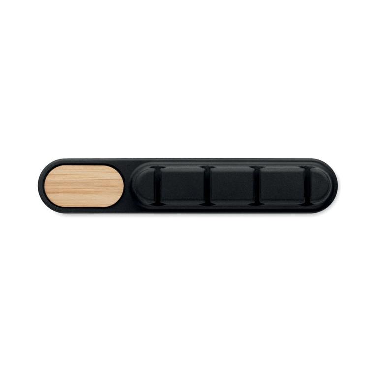 Organizator pentru cabluri din silicon Order Negru