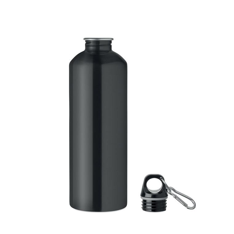 Sticlă cu perete simplu Re-One Moss, 1000 ml Negru