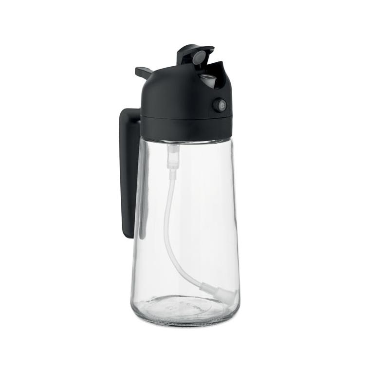 Sticlă pentru ulei cu pulverizator Dip Negru