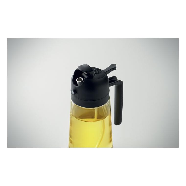 Sticlă pentru ulei cu pulverizator Dip Negru
