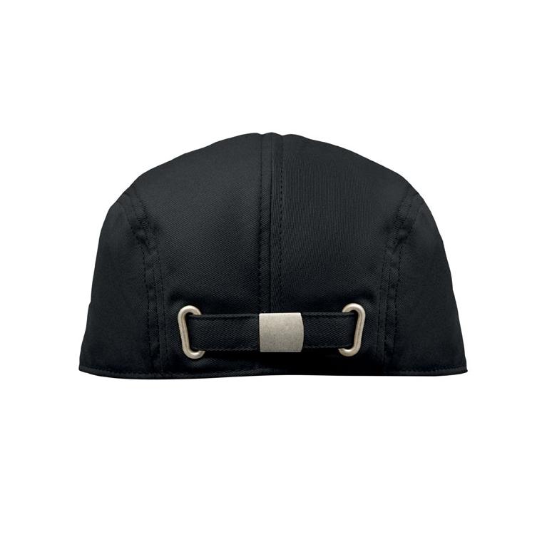 Șapcă plată Newsboy Flat Peak, 235 g/m² Negru