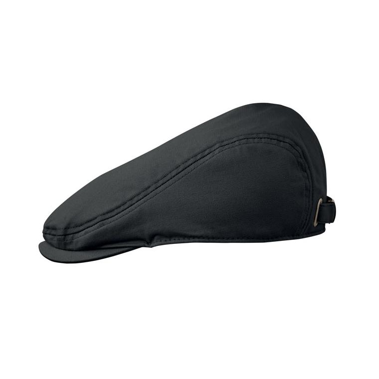 Șapcă plată Newsboy Flat Peak, 235 g/m² Negru