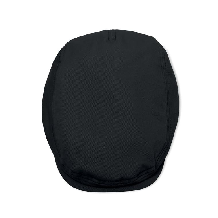 Șapcă plată Newsboy Flat Peak, 235 g/m² Negru