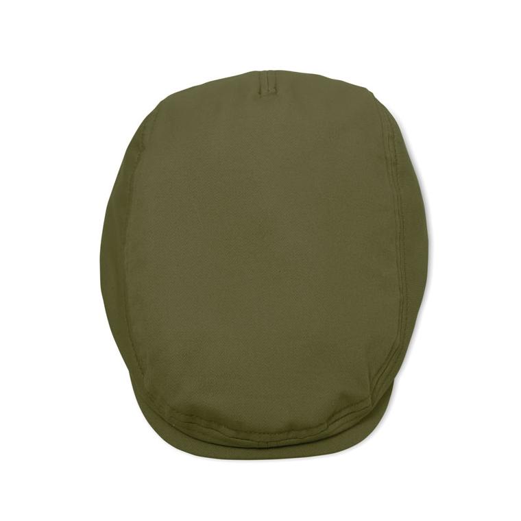 Șapcă plată Newsboy Flat Peak, 235 g/m² Verde militar