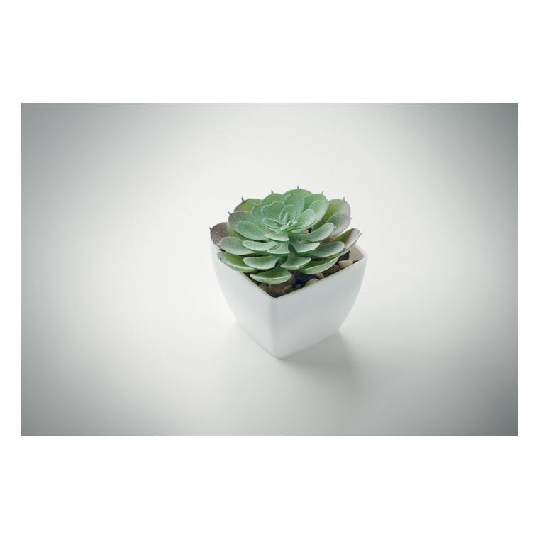 Mini plantă artificială Artieche Alb