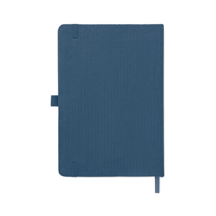 Notebook A5 cu copertă rigidă din RPET Cordi Note Albastru