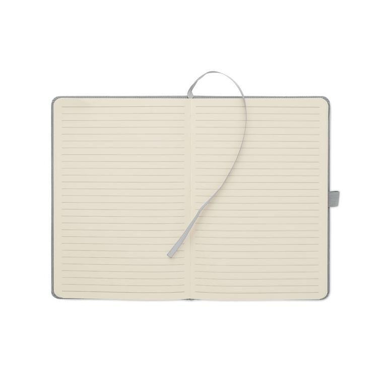 Notebook A5 cu copertă rigidă din RPET Cordi Note Gri