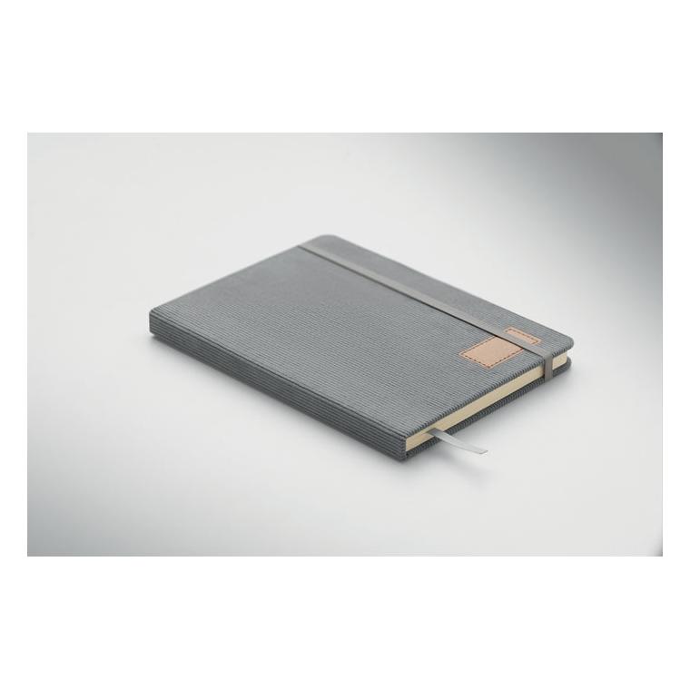 Notebook A5 cu copertă rigidă din RPET Cordi Note Gri