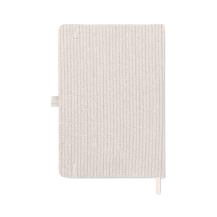 Notebook A5 cu copertă rigidă din RPET Cordi Note Alb închis