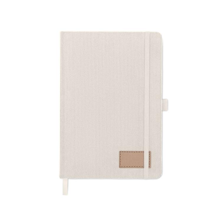 Notebook A5 cu copertă rigidă din RPET Cordi Note Alb închis