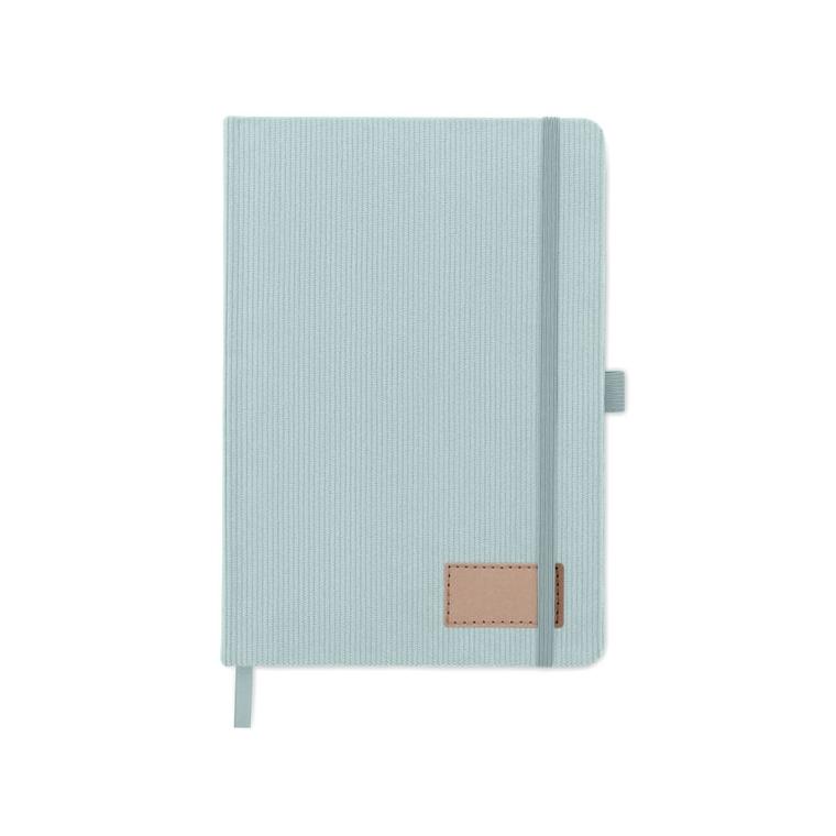 Notebook A5 cu copertă rigidă din RPET Cordi Note Albastru deschis