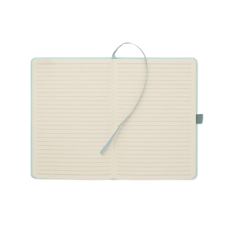 Notebook A5 cu copertă rigidă din RPET Cordi Note Albastru deschis